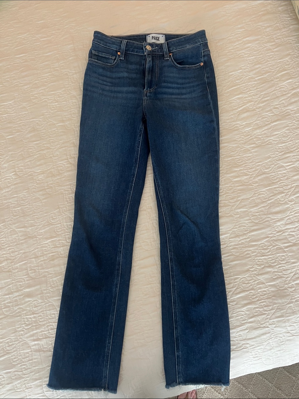 PAIGE Dark Blue Flare Jeans - Women's